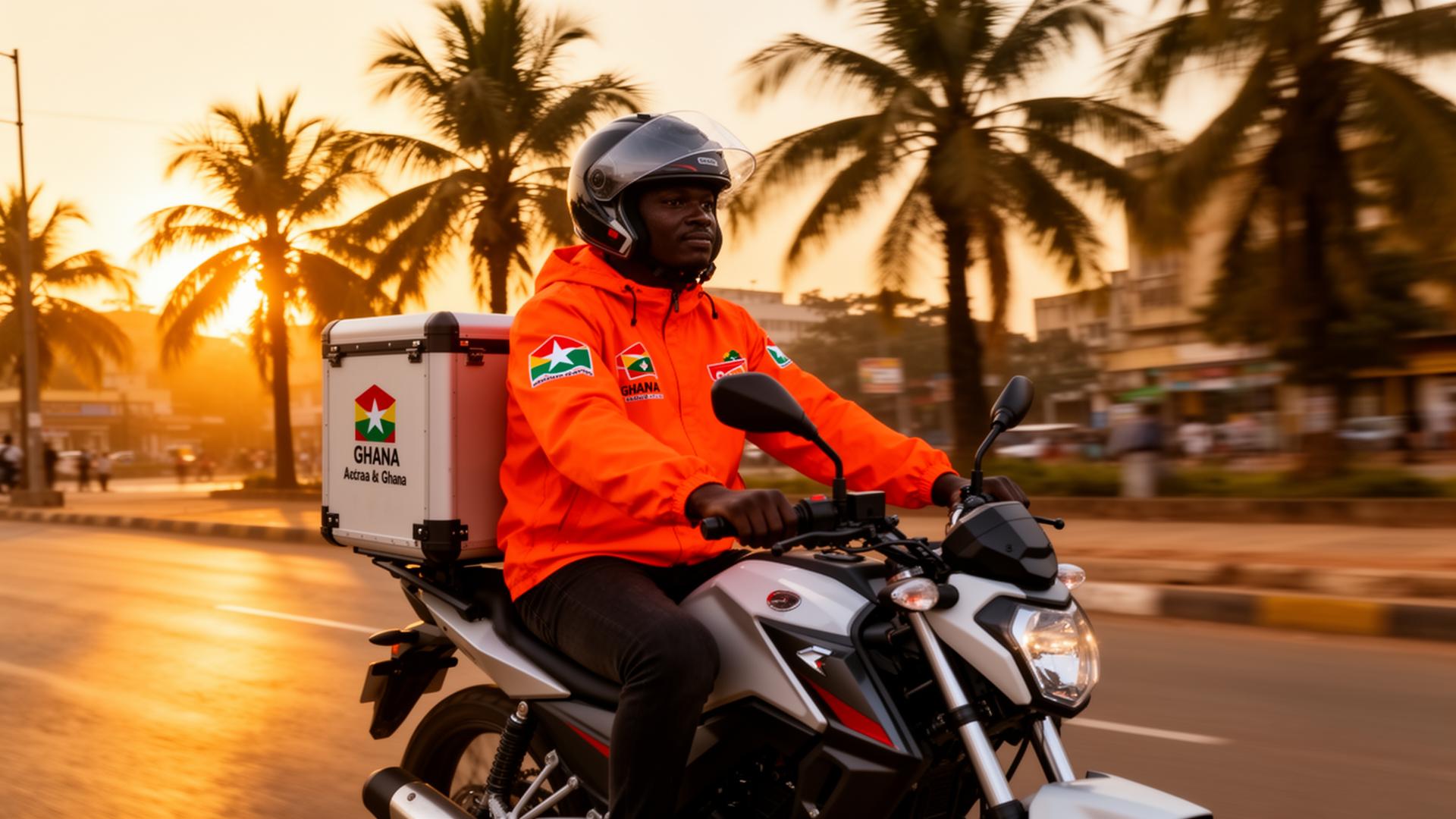 SOKORIDER courier on a delivery bike